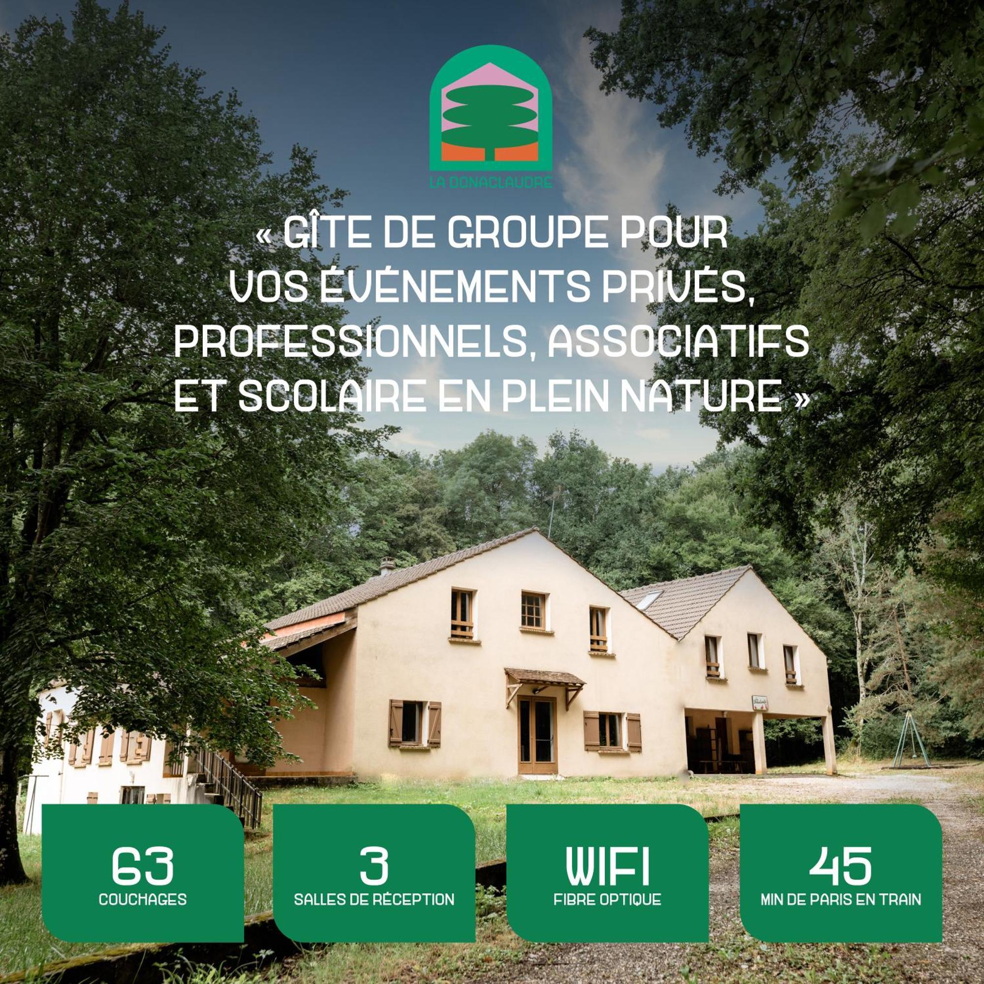 La Donaclaudre - Hebergement De Groupe En Pleine Nature, Ideal Pour Tous Vos Sejours ! 63 Couchages - 2 Grandes Salles - Salle De Jeux - Cuisine Professionnelle - Accessible Facilement - Localisation Attractive -Proche Paris & Disney Saint-Augustin  Eksteriør billede